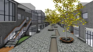 工业风文创街区SU模型 SU模型下载