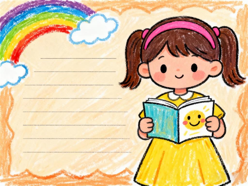 手抄报:小女孩自我介绍的小报  手抄报版式设计JPG模板