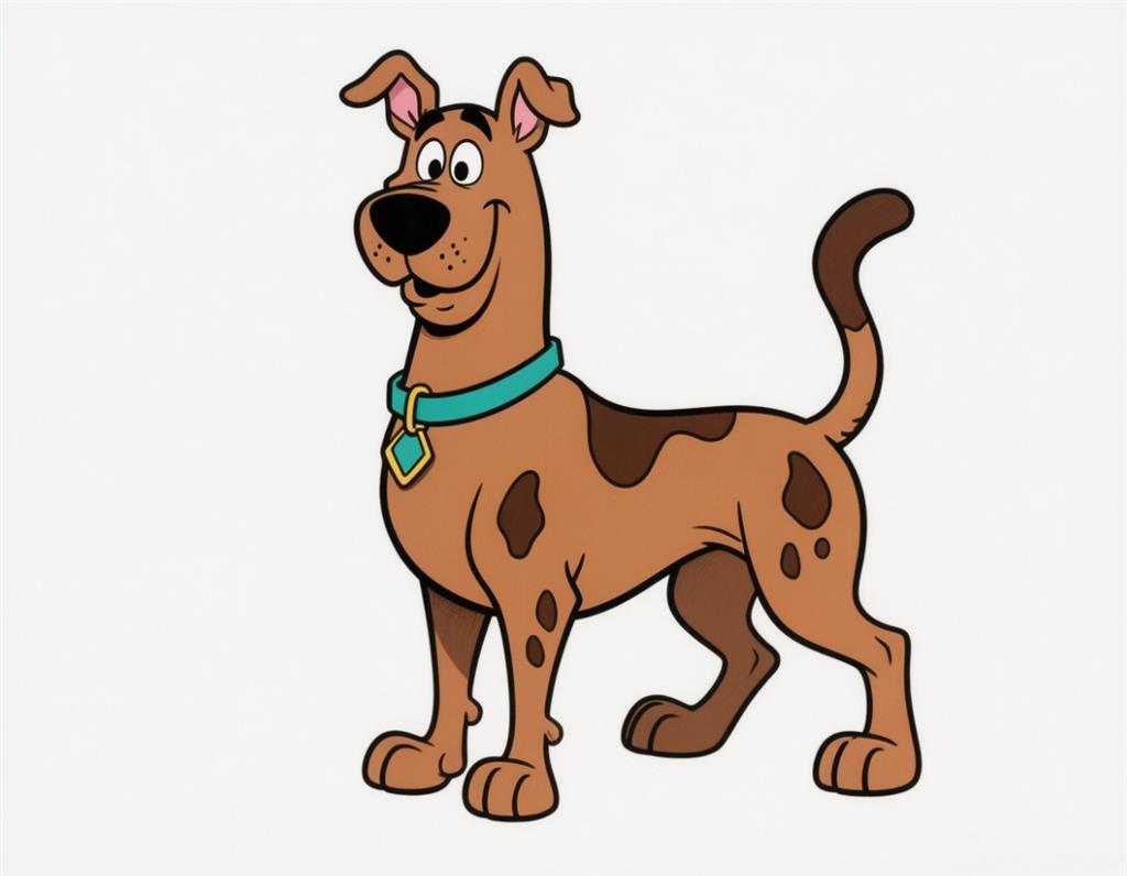 简笔画:史酷比Scooby-Doo 简笔画JPG格式图片素材