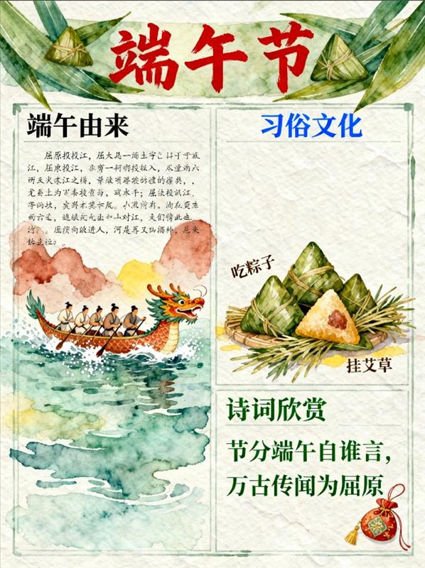 手抄报:端午节手抄报图片 手抄报版式设计JPG模板