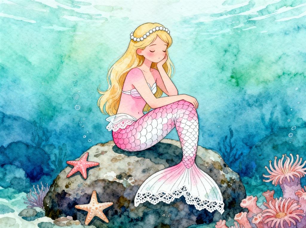 简笔画:美人鱼简笔画图片 简笔画JPG格式图片素材