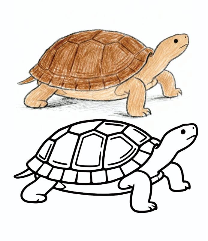 简笔画:乌龟的简笔画图片 简笔画JPG格式图片素材