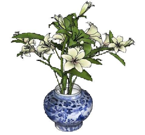 中式青花瓷花瓶装饰摆件SU模型 SU模型免费下载_sketchup模型