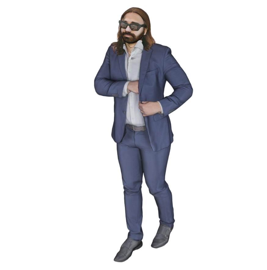 艺术男人保镖人物SU模型 SU模型免费下载_sketchup模型