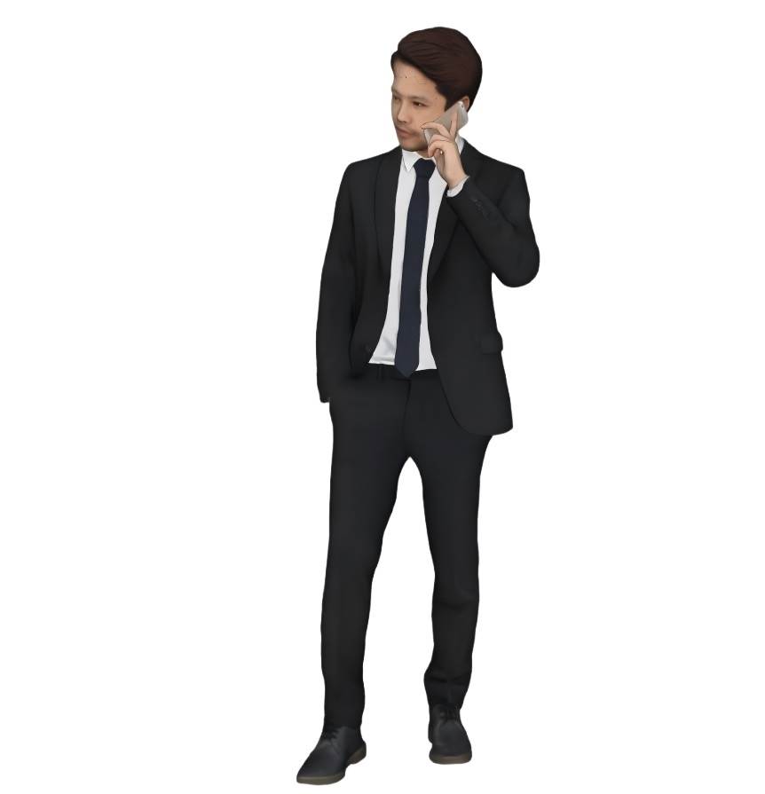 站姿的商务男子人物SU模型 SU模型免费下载_sketchup模型