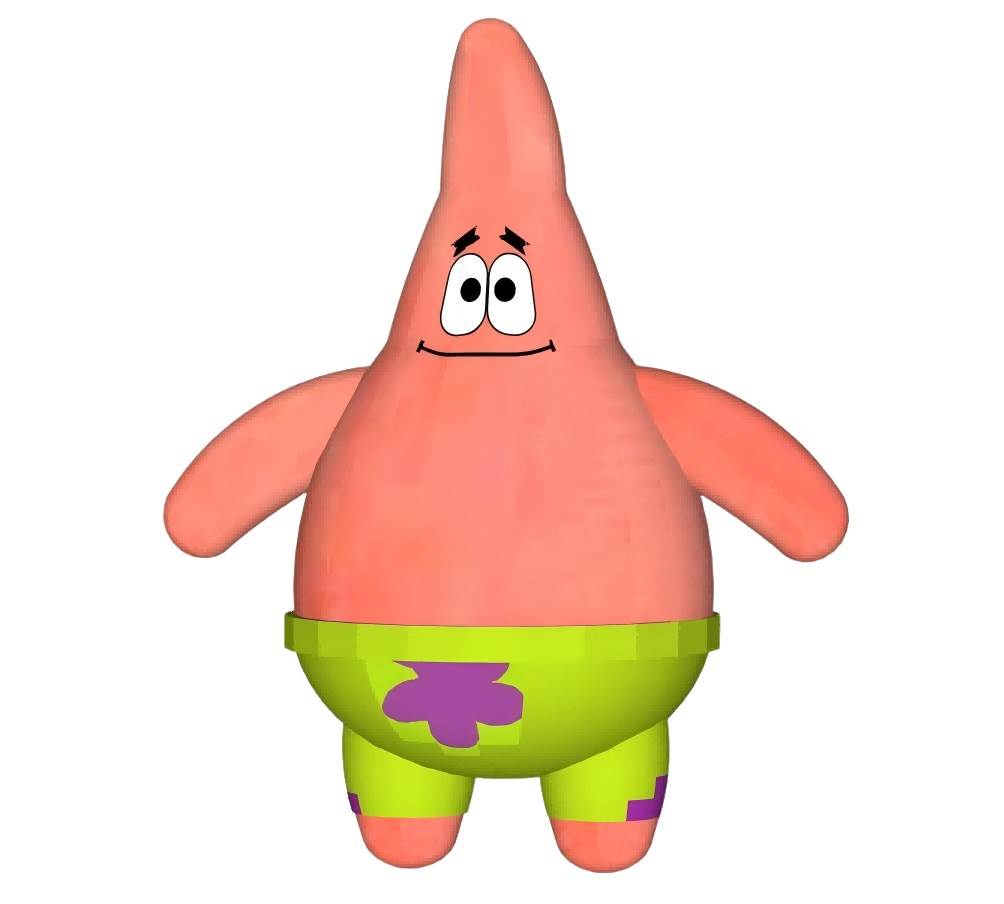 卡通人物胖大星SU模型 SU模型免费下载_sketchup模型