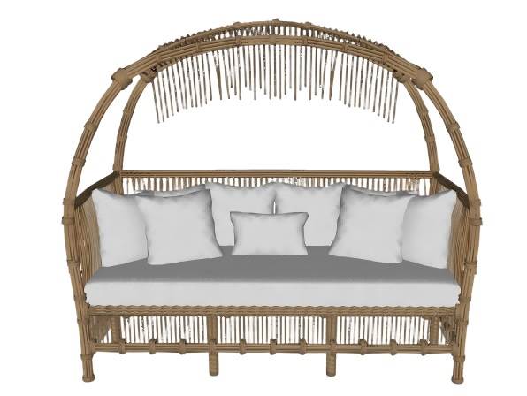 户外藤制沙发SU模型 SU模型免费下载_sketchup模型