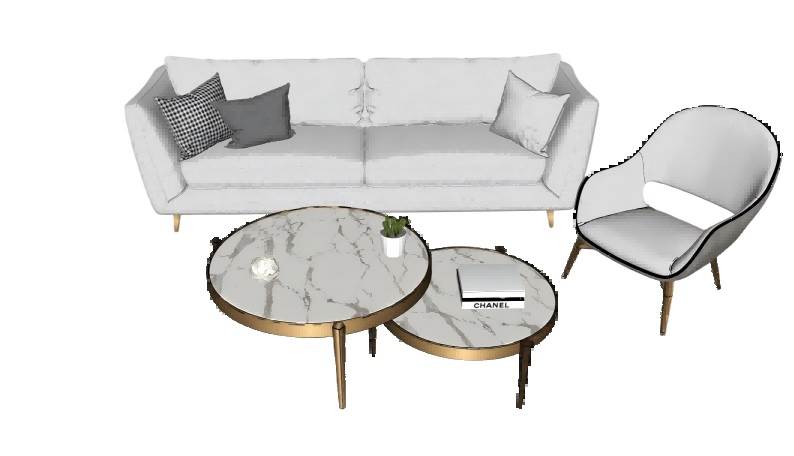 简约沙发茶几草图模型沙发SU模型 SU模型免费下载_sketchup模型