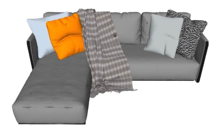 L形沙发家具SU模型 SU模型免费下载_sketchup模型