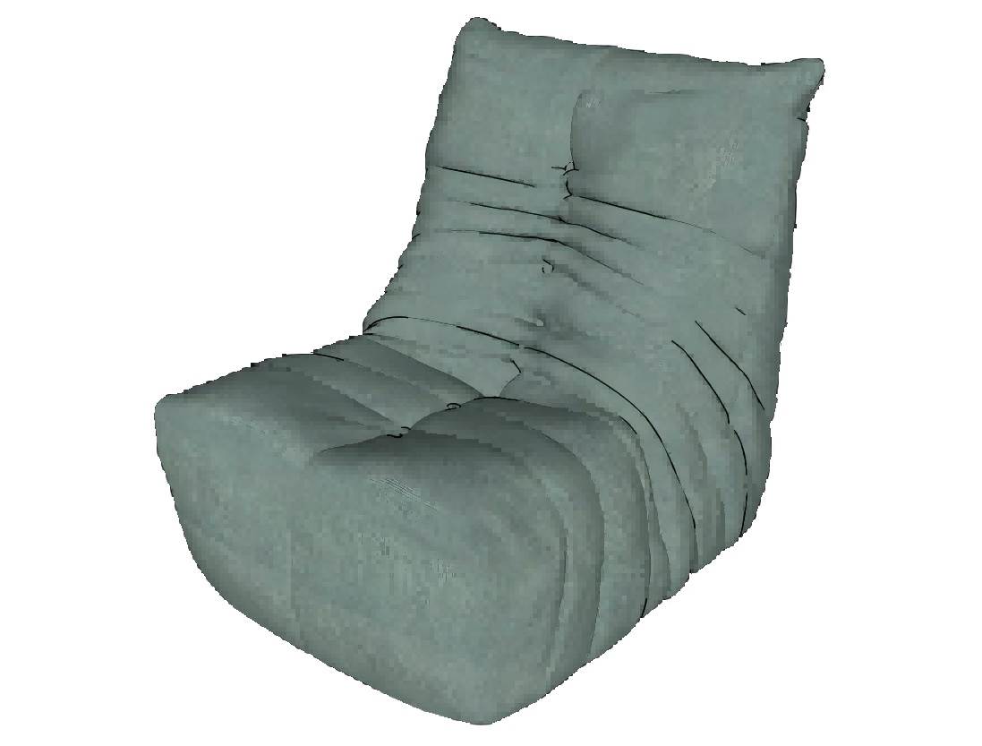 单人布艺沙发SU模型 SU模型免费下载_sketchup模型