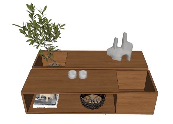 木制茶几家具SU模型 SU模型免费下载_sketchup模型