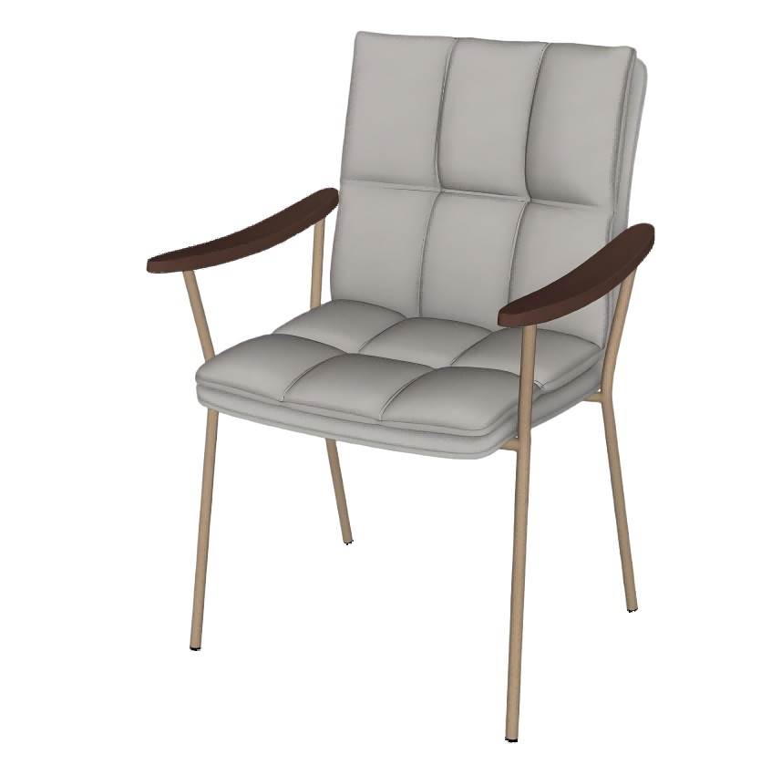 软包扶手椅子SU模型 SU模型免费下载_sketchup模型