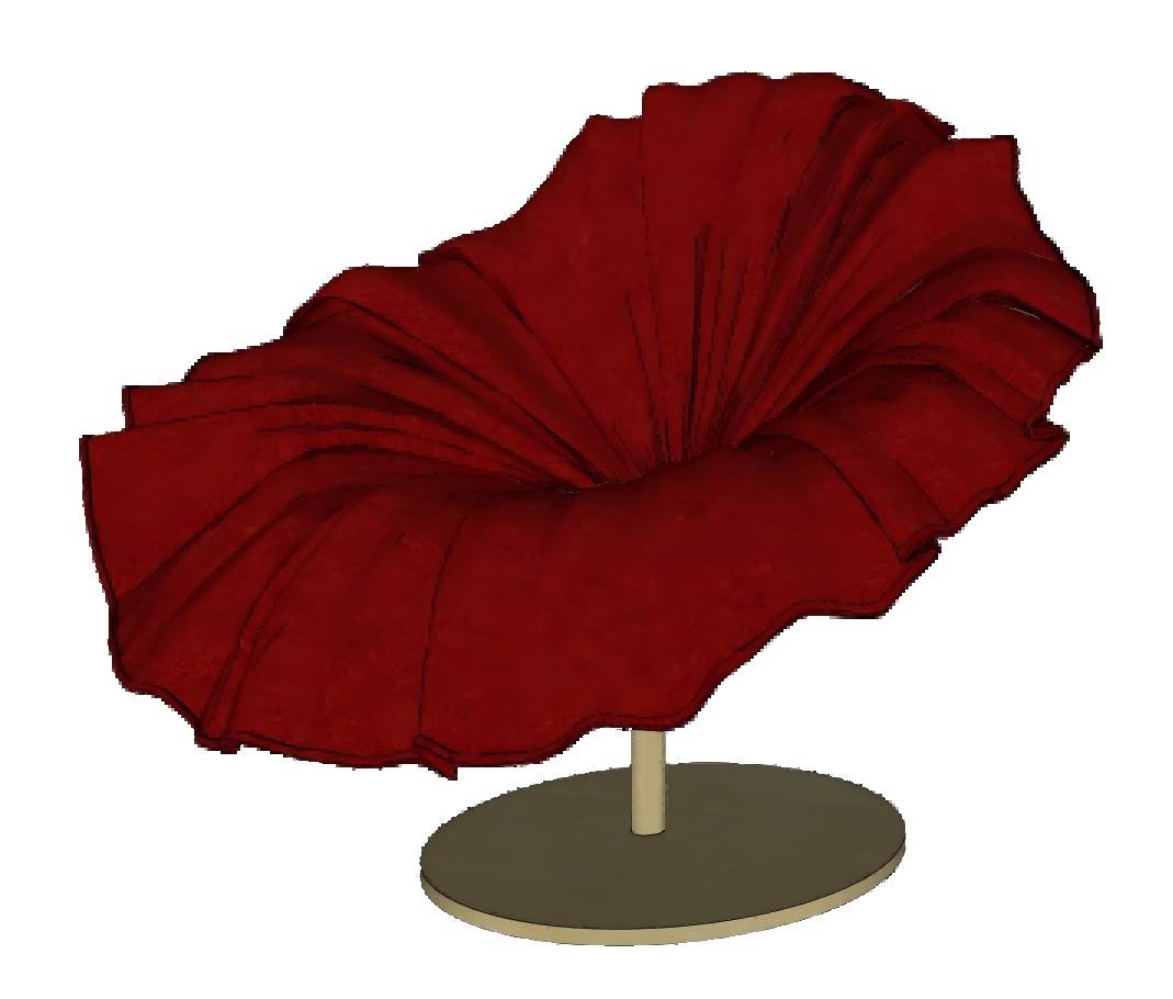 花朵椅子SU模型 SU模型免费下载_sketchup模型