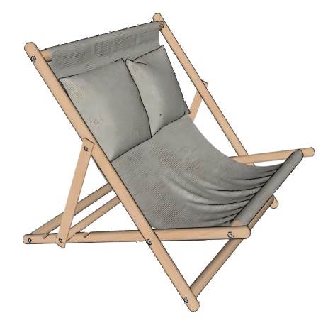 户外折叠椅子SU模型 SU模型免费下载_sketchup模型