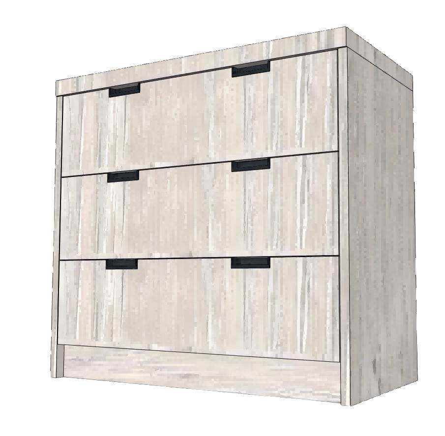 三斗柜子家具3D建模柜子SU模型 SU模型免费下载_sketchup模型