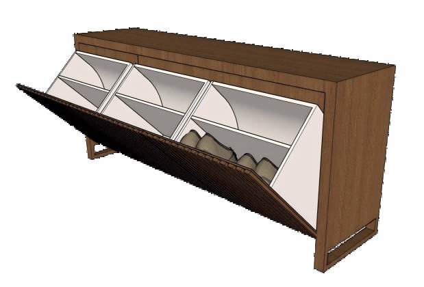 收纳鞋柜子家具SU模型 SU模型免费下载_sketchup模型