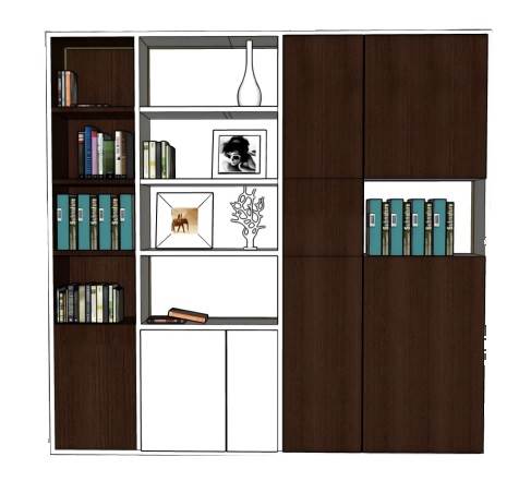 现代风格的组合式定制储物柜子su模型 SU模型免费下载_sketchup模型