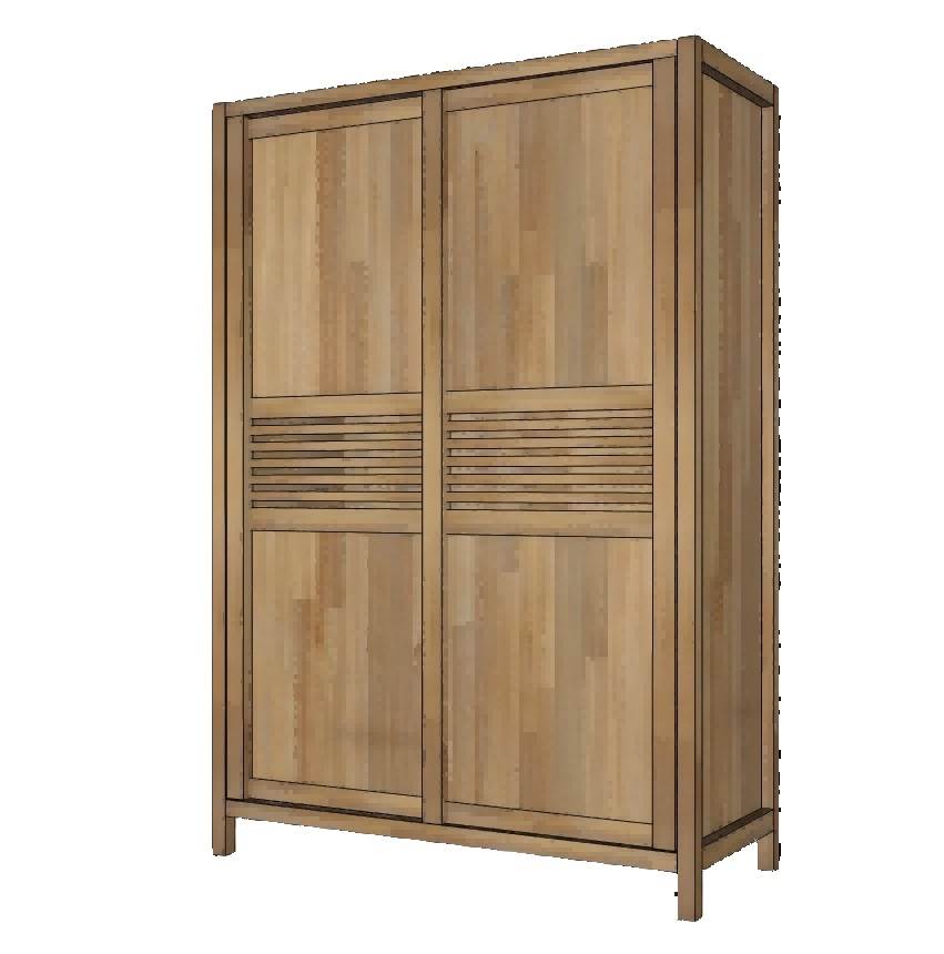 木质双门推拉衣柜收纳柜子su模型 SU模型免费下载_sketchup模型