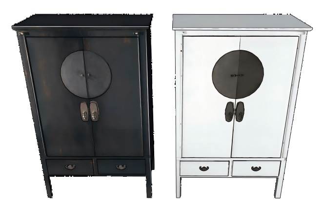 中式收纳柜子的su模型 SU模型免费下载_sketchup模型