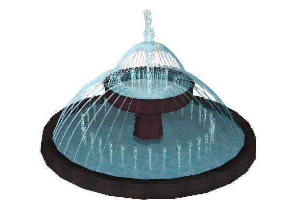水池景观喷泉SU模型 SU模型免费下载_sketchup模型