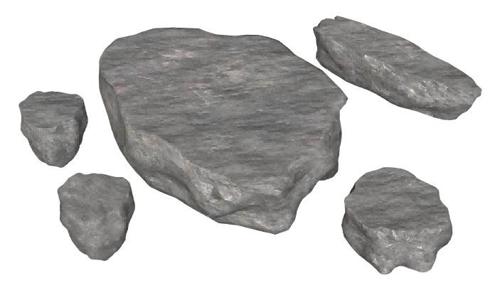 自然质朴风格石桌凳su模型 SU模型免费下载_sketchup模型