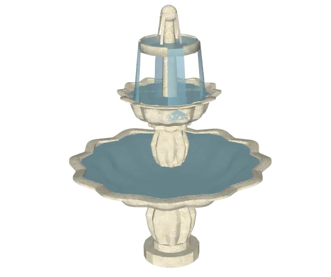 欧式喷泉流水景观su模型 SU模型免费下载_sketchup模型