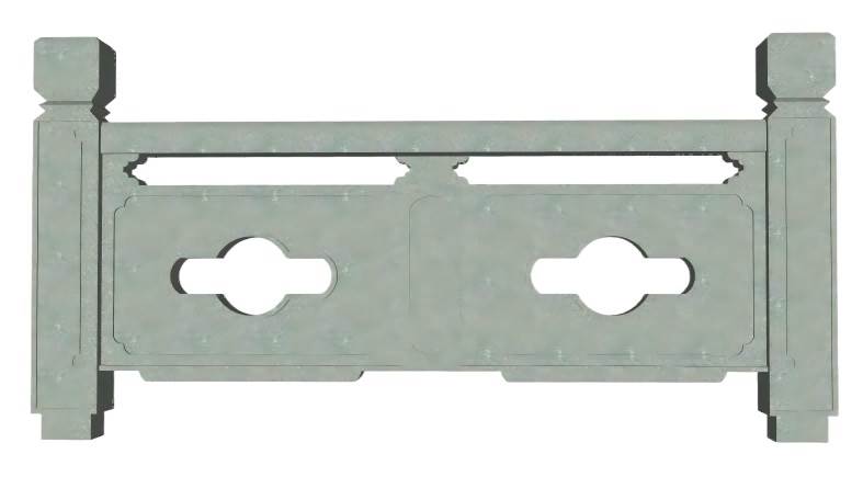 中式古建筑栏杆su模型 SU模型免费下载_sketchup模型