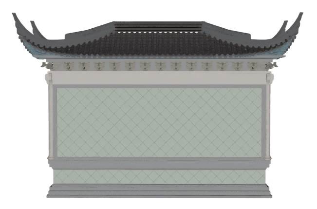 中式传统照壁影壁墙su模型 SU模型免费下载_sketchup模型