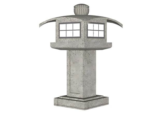 日式石灯笼su模型 SU模型免费下载_sketchup模型