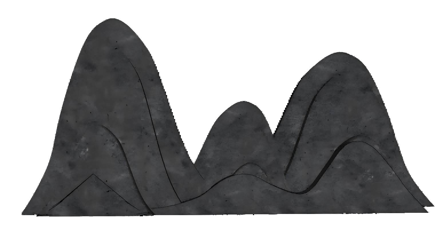 现代抽象山峦艺术摆件山脉石头su模型 SU模型免费下载_sketchup模型