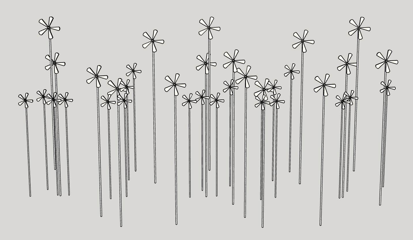 装饰露营小花su模型 SU模型免费下载_sketchup模型