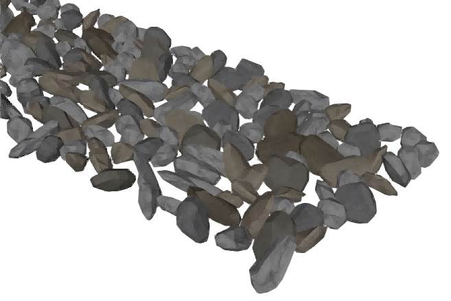 碎石石子路石块鹅卵石景观su模型 SU模型免费下载_sketchup模型