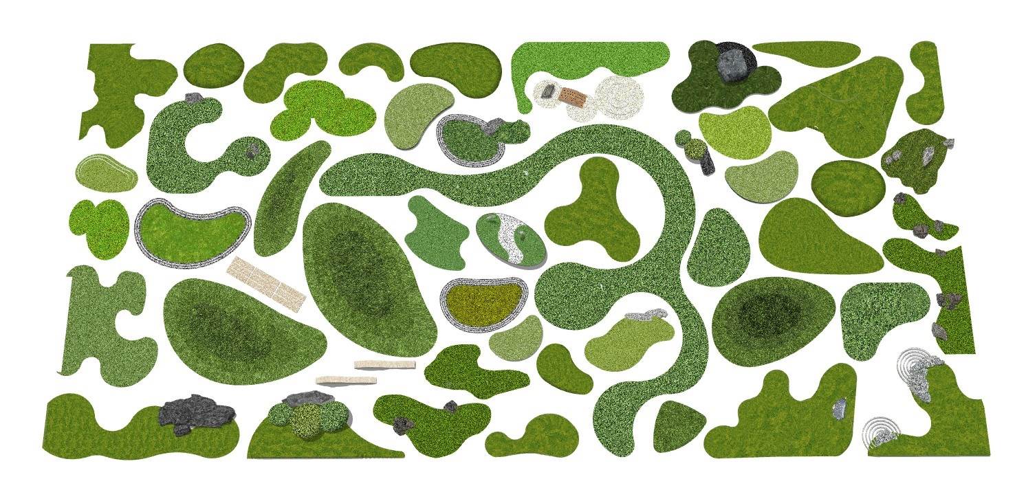 庭院景观微地形su模型 SU模型免费下载_sketchup模型