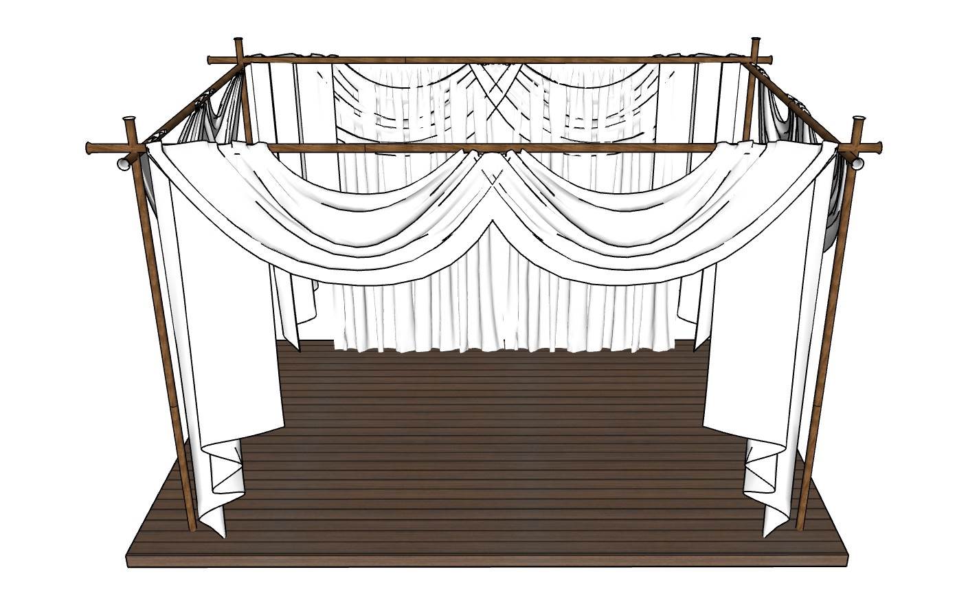 垂幔露营凉亭su模型 SU模型免费下载_sketchup模型