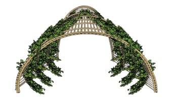 蔓藤爬藤花架su模型 SU模型免费下载_sketchup模型