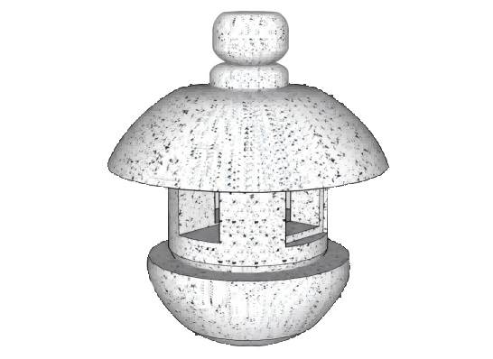 日式石灯笼景观组件su模型 SU模型免费下载_sketchup模型