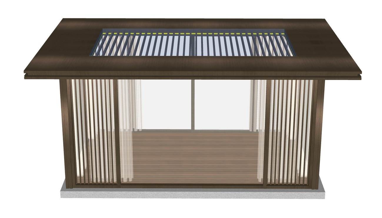 新中式茶室亭子阳光房su模型 SU模型免费下载_sketchup模型