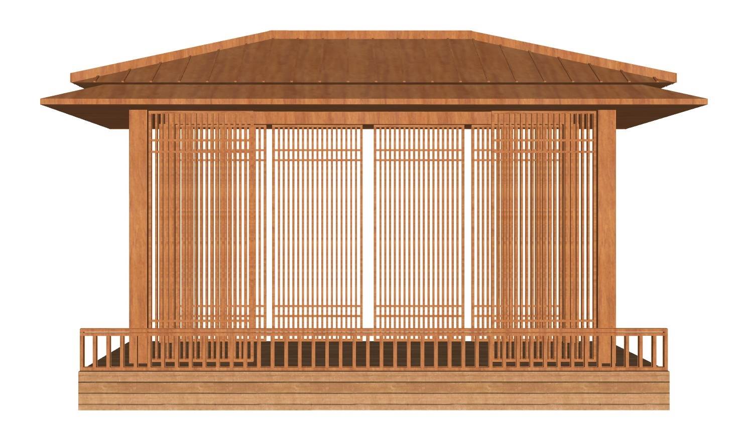 中式亭子茶亭su模型 SU模型免费下载_sketchup模型