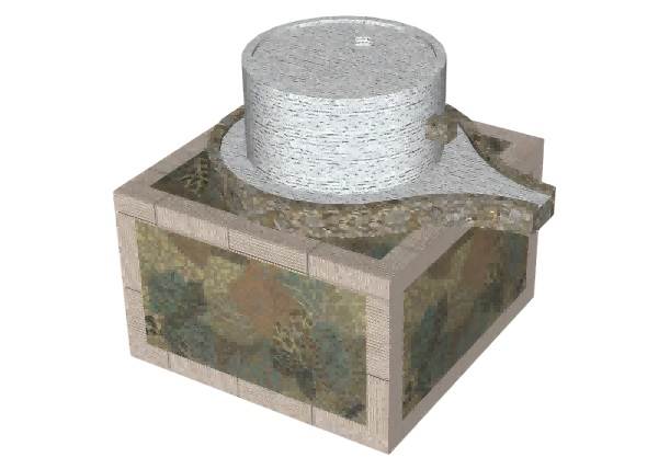 石磨景观小品su模型 SU模型免费下载_sketchup模型