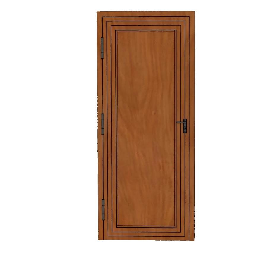 室内房门卧室门单开门su模型 SU模型免费下载_sketchup模型