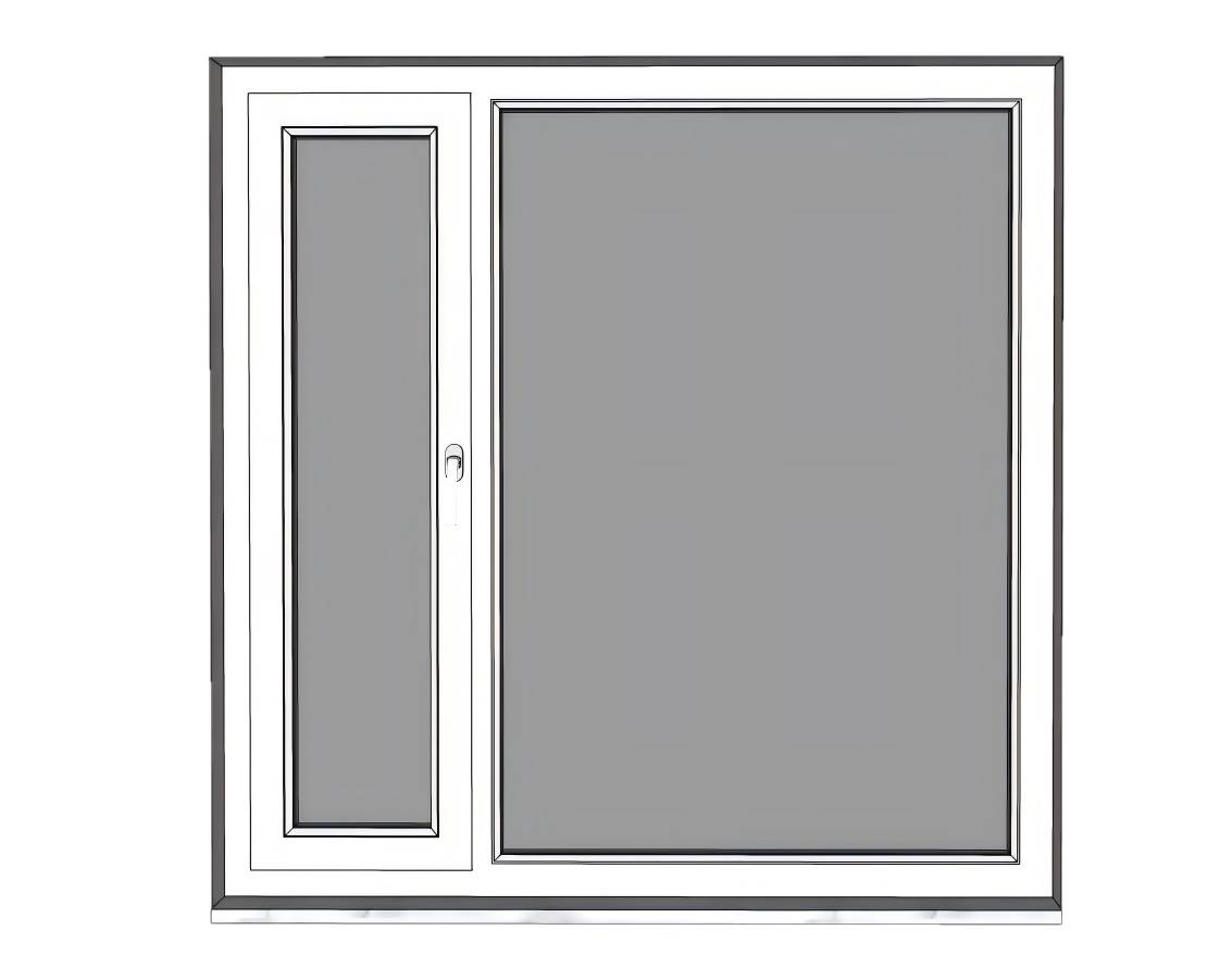 现代简约平开窗玻璃窗户su模型 SU模型免费下载_sketchup模型