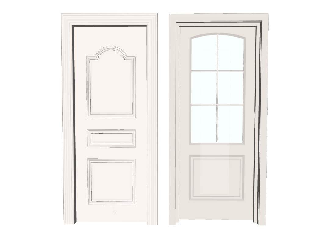 室内门房门单开门su模型 SU模型免费下载_sketchup模型