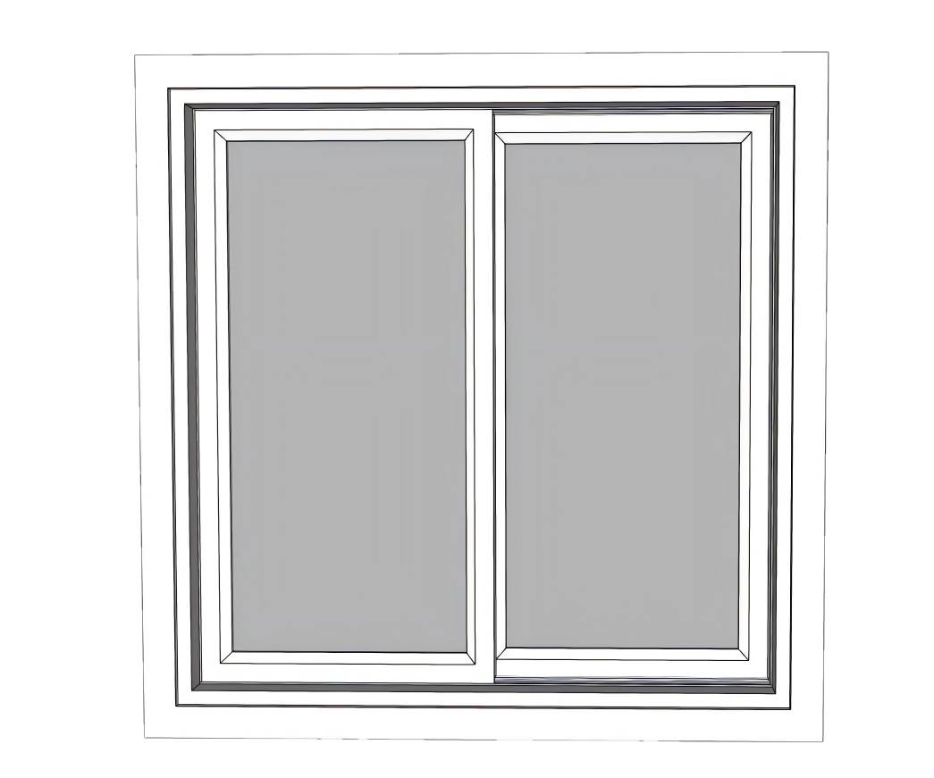 推拉窗户窗口su模型 SU模型免费下载_sketchup模型