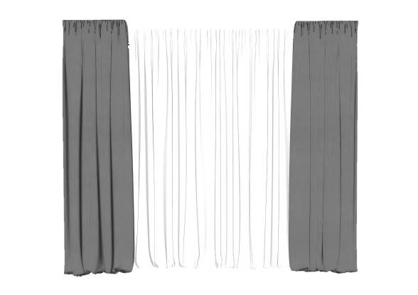 双层窗帘su模型 SU模型免费下载_sketchup模型