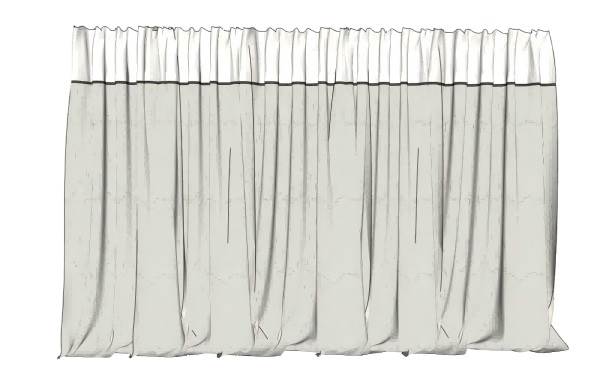 布帘窗帘su模型 SU模型免费下载_sketchup模型