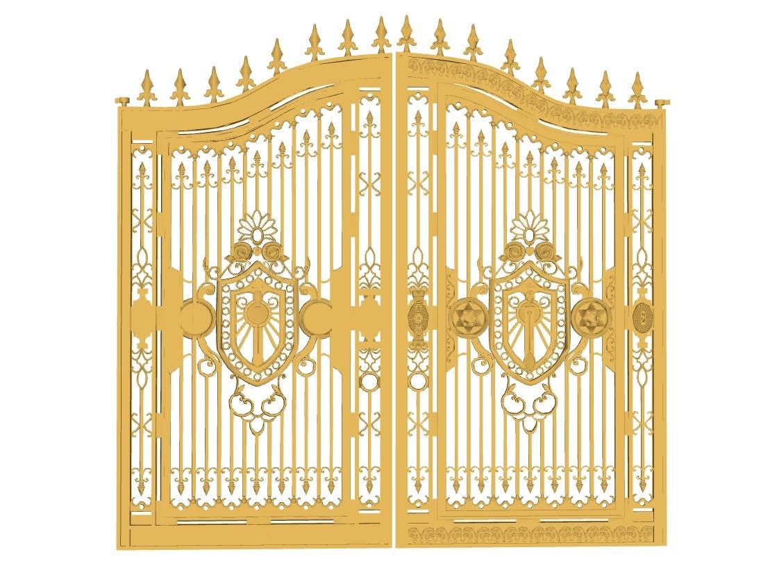 铁艺大门顶尖构件雕花su模型 SU模型免费下载_sketchup模型