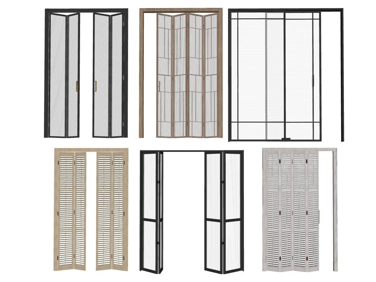 折叠门移门su模型 SU模型免费下载_sketchup模型