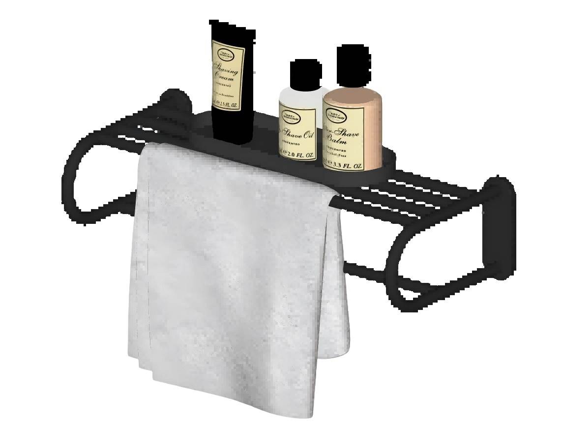 毛巾架与卫浴置物架su模型 SU模型免费下载_sketchup模型