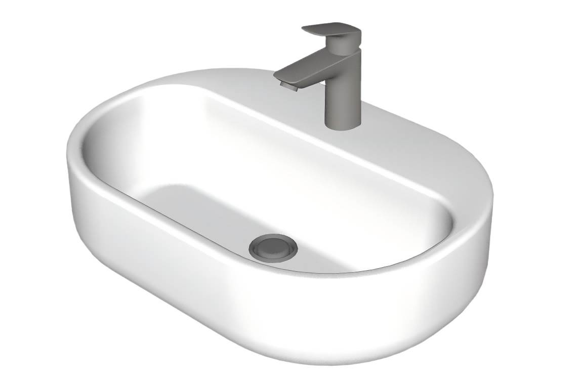 椭圆形台上盆台盆su模型 SU模型免费下载_sketchup模型