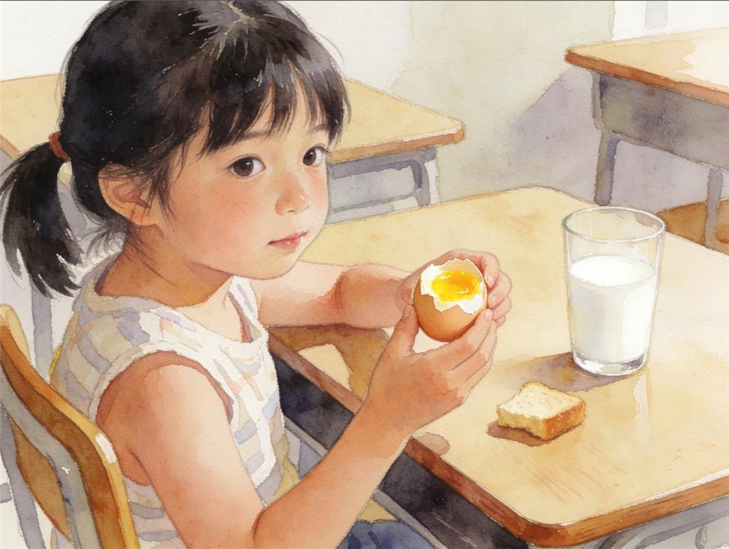 水彩画:一天到底吃几个鸡蛋最健康 水彩画高清JPG图片素材